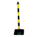 VFM Yellow/Black Freestanding Post With Square Rubber Base 328336