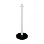 VFM White Free standing Post With Circular Plastic Base 328349 SBY12991