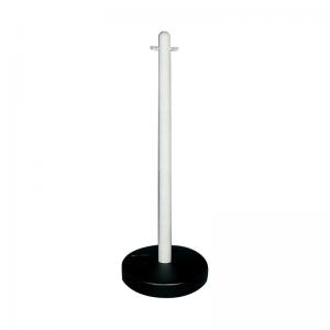 VFM White Free standing Post With Circular Plastic Base 328349