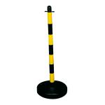 VFM Yellow/Black Freestanding Post With Circular Plastic Base 328351 SBY12992