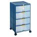 Mobile Storage Cabinet 4-Drawer Blue 329107