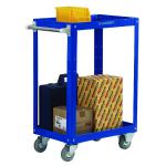 Works 2-Tier Trolley Blue (L670 x W400 x H900mm, 150kg Capacity) 329932 SBY13611