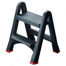 Folding Plastic Step Stool Black 333650 SBY14528