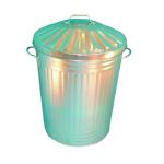 Galvanised Dustbin With Lid 90L 344197 SBY14538