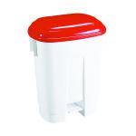 Derby Plastic Pedal Bin 30 Litre White/Red (Dimensions: W470 x D360 x H510mm) 348021 SBY14764