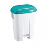 Derby Plastic Pedal Bin 30 Litre White/Green 348024 SBY14767