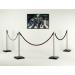 VFM GreyBlack PVC Barrier Post (Pack of 2) 349735 SBY14951