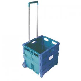 Folding Container Trolley Blue /Green 356684 SBY16211
