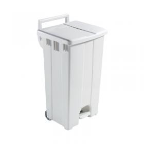 Plastic Pedal Bin with Lid 90L Grey 357001 SBY16298