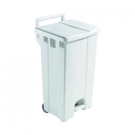 Plastic Pedal Bin with Lid 90L Grey 357001 SBY16298