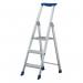 4 Ribbed Tread Platform Step Ladder Aluminium 358754 SBY16897