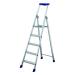 5 Ribbed Tread Platform Step Ladder Aluminium 358755