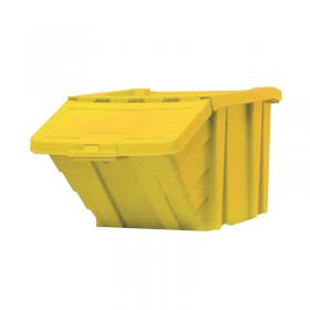 VFM Yellow Heavy Duty Storage Bin with Lid 400x635x345mm 359521 SBY17194
