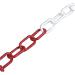 Plastic Chain 6mm x 25m Red/White (For use with chain barrier system) 360074
