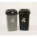 Disposable Cup Bin Black Silver 367050 SBY18091