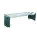 Cast Iron Backless Bench Silver and Black 370111