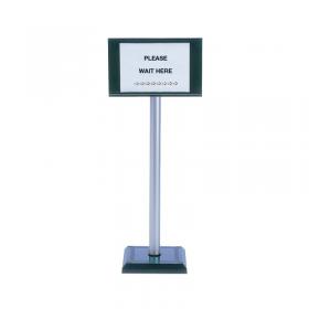 PVC Post 110cm with Sign A4 Holder 370445 SBY18396