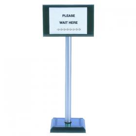 PVC Post 110cm with Sign A4 Holder 370445 SBY18396
