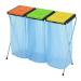 VFM Orange/Green/Yellow 3-Compartment Recycling Sack Holder 60 Litres 370574