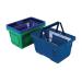 Plastic Shopping Basket Blue (Pack of 12) 370766