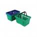 Plastic Shopping Basket Green (12 Pack) 370767 SBY18593