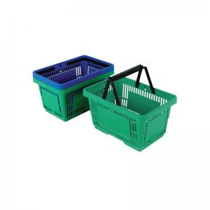 VFM Plastic Shopping Basket Green 12 Pack 370767 SBY18593