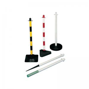 VFM Freestanding Post Triangular Concrete-Weighted Base RedWhite