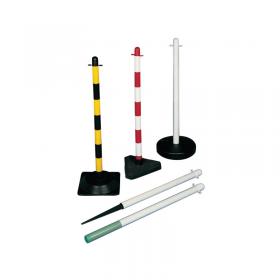 Freestanding Post Triangular Concrete-Weighted Base YellowBlack 371438 SBY18997