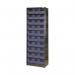 Metal Bin Cupboard with 30 Polypropylene Bins Dark Grey Black 371834 SBY19127