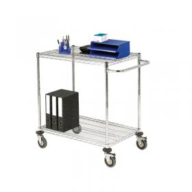 Mobile Trolley 2-Tier Chrome 372995 SBY19673