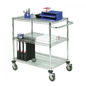 Mobile Trolley 3-Tier Chrome 373000 SBY19678