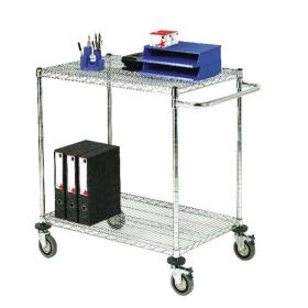 Mobile Trolley 2-Tier Chrome 373003 SBY19681