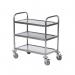 Trolley 3-Tier Stainless Steel Silver 373229 SBY19784