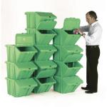 VFM Green Heavy Duty Recycle Bin/Lid (Pack of 12) 369052 SBY20525