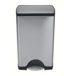 Silver Deluxe Rectangular 38 Litre Pedal Bin 374815 SBY20702