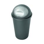 Casa Bullet Silver Roll Top Plastic Bin (Capacity for up to 50 litres) 374963 SBY20756