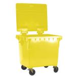 Wheelie Bin With Flat Lid 770 Litre Yellow (4 wheels for easy manoeuvrability) 377389 SBY21994