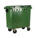 Wheelie Bin With Flat Lid 1100 Litre Green (Made of UV stabilised polyethylene) 377395