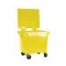 Wheelie Bin With Flat Lid 1100 Litre Yellow 377397 SBY22002