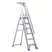 Aluminium Step Ladder With Platform 5 Steps 377855