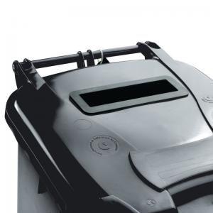 VFM Confidential Waste Wheelie Bin 140 Litre Grey 377880 SBY22224