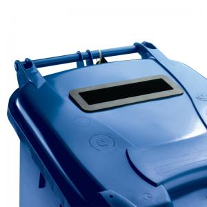 VFM Confidential Waste Wheelie Bin 140 Litre Blue 377891 SBY22228
