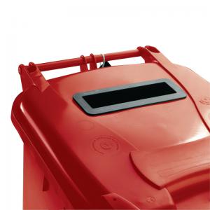 VFM Confidential Waste Wheelie Bin 140 Litre Red 377903 SBY22232