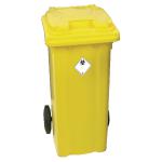 Yellow Clinical Waste 2 Wheel Refuse Container 360 Litre 377920 SBY22241