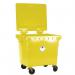 Yellow Clinical Waste 1100 Litre Refuse Container With Flat Lid 377921 SBY22242