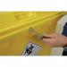 Yellow Clinical Waste 1100 Litre Refuse Container With Flat Lid 377921 SBY22242