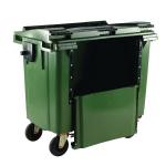 Wheelie Bin with Drop Down Front 770 Litre Green 377966 SBY22283