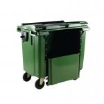 Wheelie Bin with Drop Down Front 1100 Litre Green 377975 SBY22287