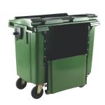 Wheelie Bin with Drop Down Front 1100 Litre Green 377975 SBY22287