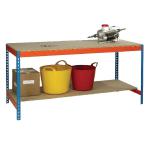 Blue and Orange Workbench With Lower Shelf L1800xW900xD900mm 378932 SBY22561